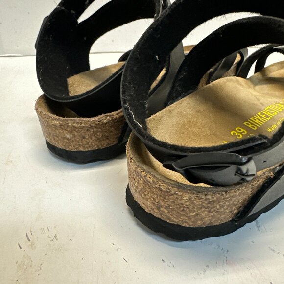 Birkenstock Women’s Yara Leather Size EU 39 US 8 – 8.5 Black Cork Leather - Picture 8 of 13